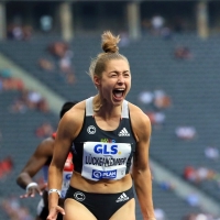 Gina Lückenkemper bei den Leichtathletik-DM 2022.