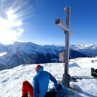 Lanner Kreuz Skitour, Foto 13: Nach gut 1.000 Höhenmetern ist der Gipfel erreicht