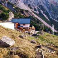 Muttekopfhütte im Herbst 2022. Foto von HDsports