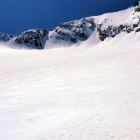 Essener Spitze Skitour 20: Hier ziemlich weit links der Einstieg in den Grat.