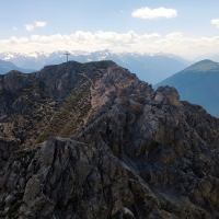Wankspitze Klettersteig 12: Kurz vor dem Gipfel.