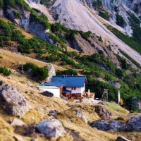 Muttekopfhütte im Herbst 2022. Foto von HDsports