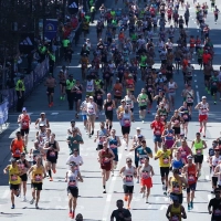 Zieleinlauf beim Boston Marathon