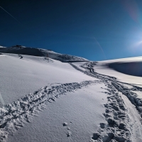 Skitour Glanderspitze 09: Die Route ist großteils sehr flach und demnach kaum lawinengefährdet.