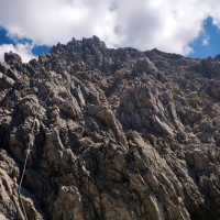 Wankspitze Aufstieg 27: Die Klettersteigpassagen sind meist auf gut grifigem Fels.