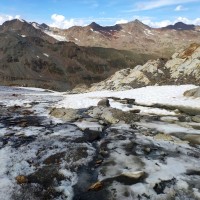Hintere Schwärze - Normalweg 32: Abstieg entlang des Gletscherrandes