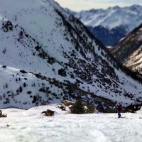 Kraspesspitze Skitour 10: Die Schweinfurter Hütte ist noch in Sichtweite