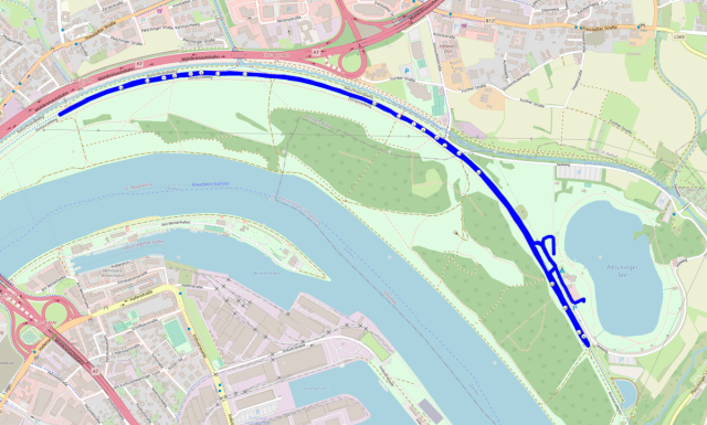 Laufstrecke Linz-Triathlon