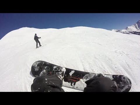 Snowboard vs Ski &quot;in Elm, Switzerland&quot;